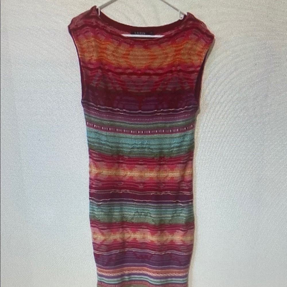 Lauren Ralph Lauren Multicolor Striped Midi Dress